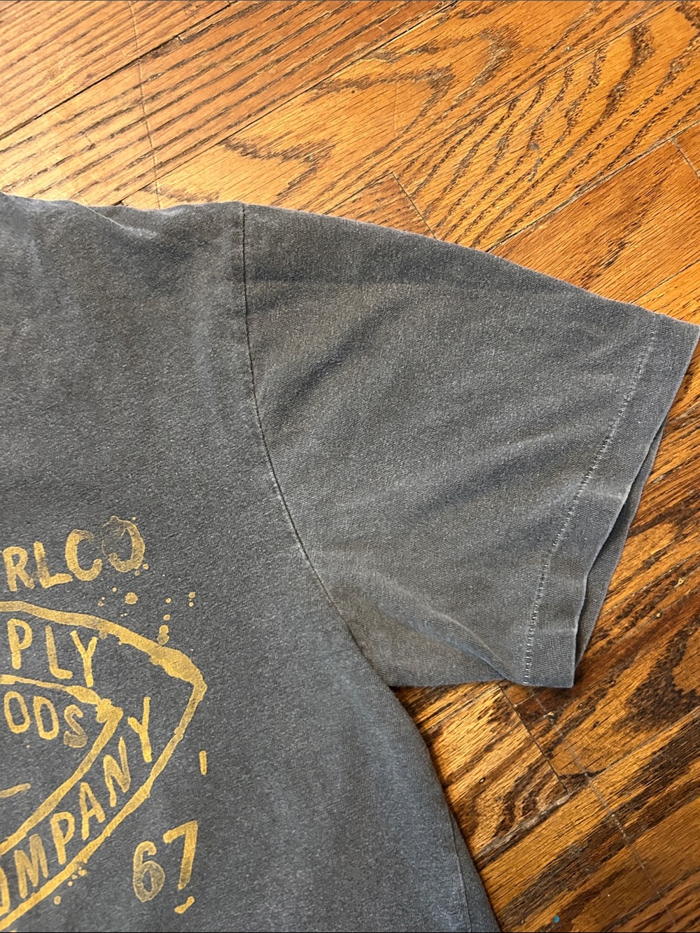 Denim&Supply Ralph Lauren Charcoal Short-Sleeve Tee with Yellow Graphic - Picture 4 of 7